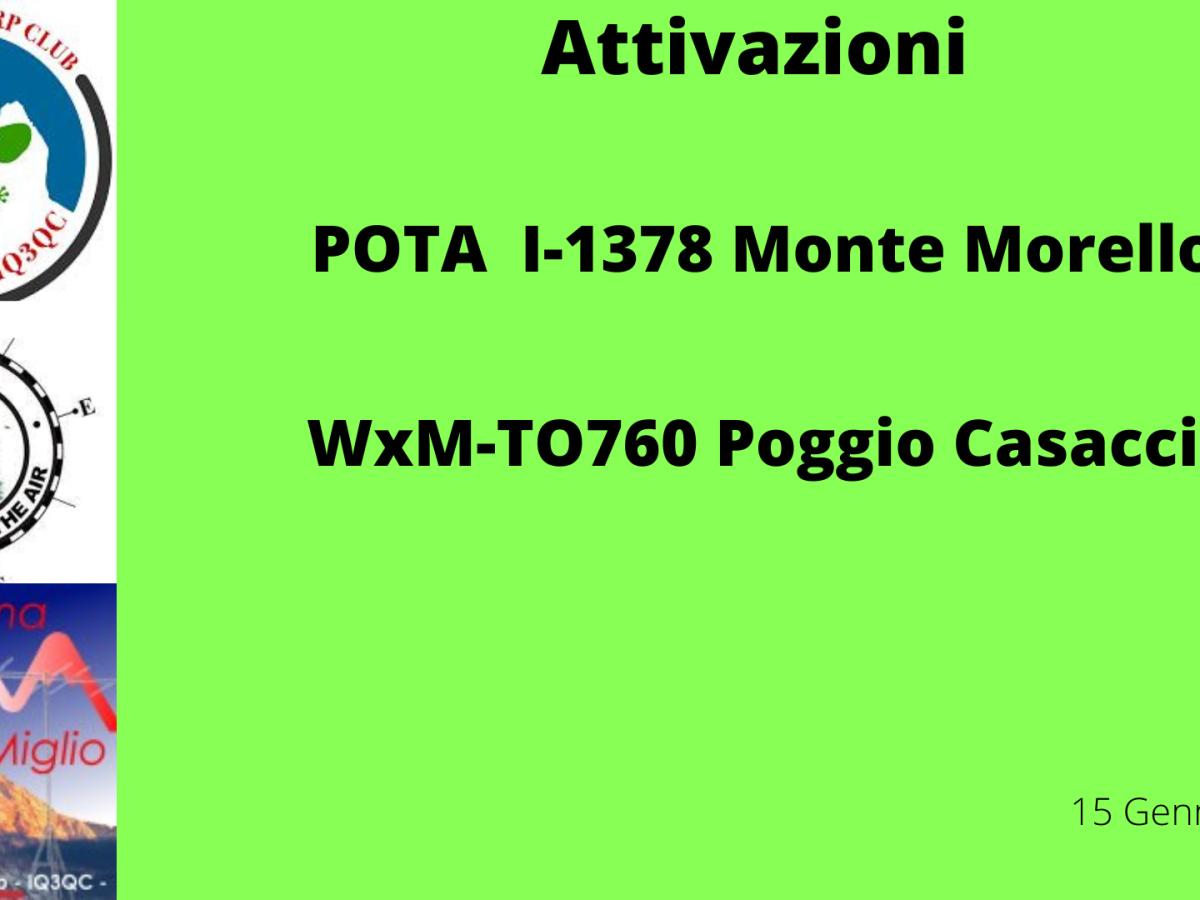 POTA I-1378 Monte Morello — WxM-TO760 Poggio Casaccia
